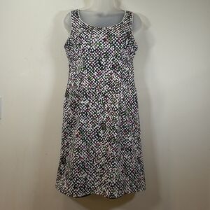 Talbot's Petite Stretch Sheath Multicolor Sleeveless Women's Dress , Size 8